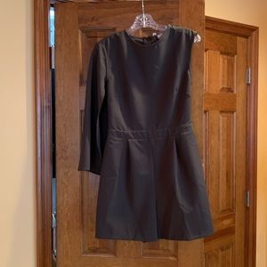 Gray Romper with Arm Cape